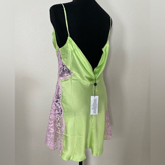 NWT For Love & Lemons Silky Slip Dress - Picture 12 of 14